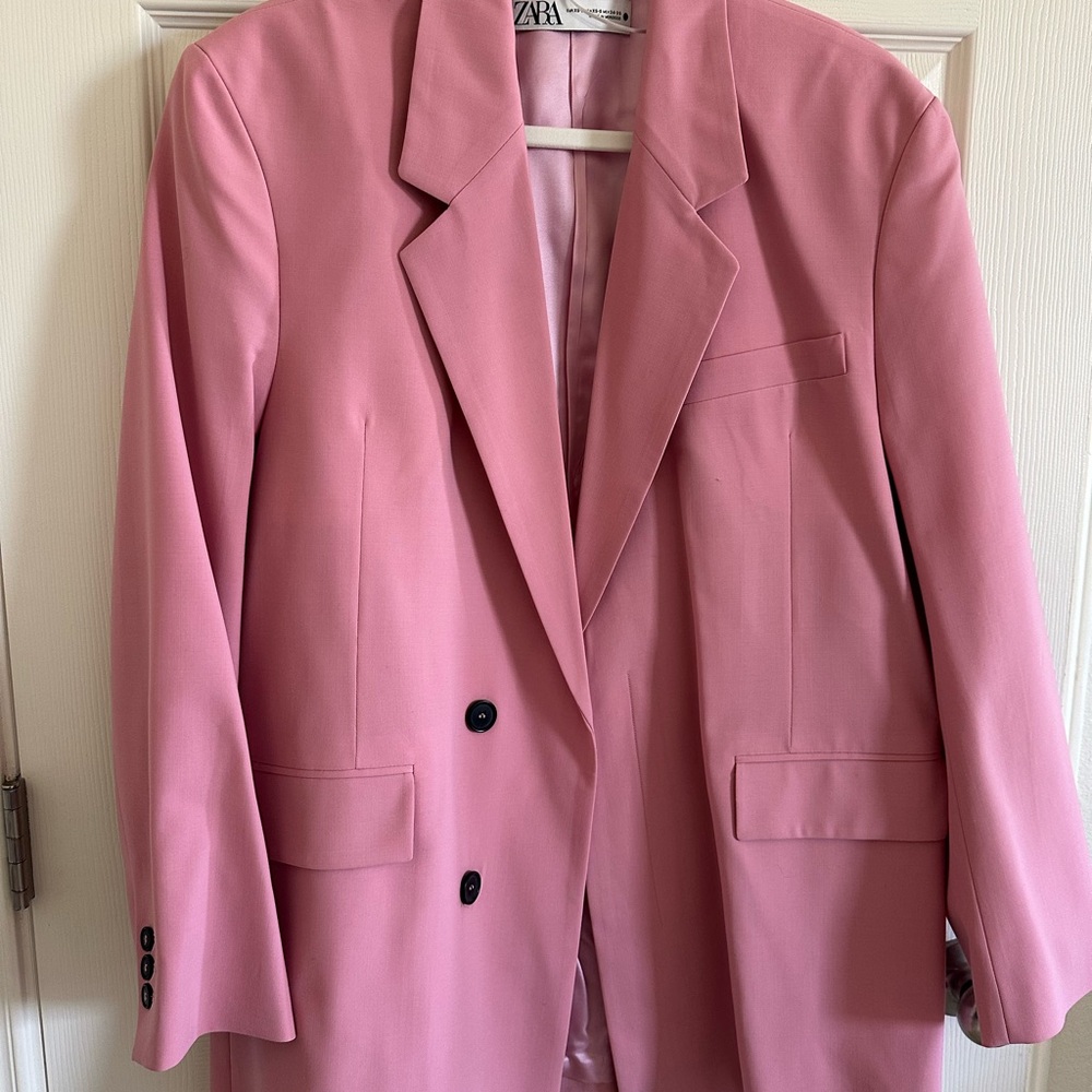 Zara Women's Blazer in Soft Pink
